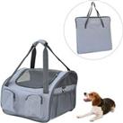 PawHut Portable Pet Carrier, Cat and Dog Travel Bag with Mesh Windows, Folding, 41 x 34 x 30 cm, Gre