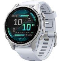 Garmin fenix 8 - 43mm, GPS - 51mm - Silver / Whitestone, White