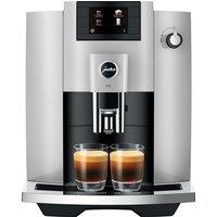 Jura E6 15467 Bean to Cup Coffee Machine - Black / Platinum, Black / Platinum