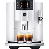 Jura E8 15662 Bean to Cup Coffee Machine - Piano White, White