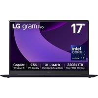 LG gram Pro Hybrid AI 17Z90TP-G 17" Laptop - Intel Core Ultra 7, 1TB SSD, 32 GB RAM - Black - [2025], Black