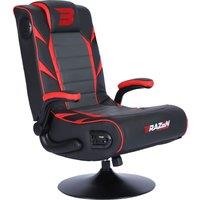 BraZen Panther Elite 2.1 Bluetooth Surround Sound Gaming Chair - Black / Red, Black