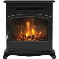 BeModern Elstow 19364 Log Effect Electric Stove With Remote Control - Black, Black