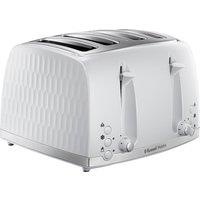 Russell Hobbs Honeycomb 26070 4 Slice Toaster - White, White