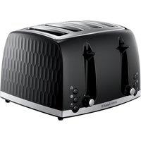 Russell Hobbs Honeycomb 26071 4 Slice Toaster - Black, Black