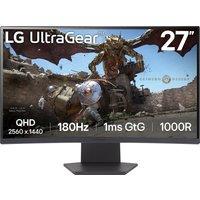 LG UltraGear 27" Quad HD 180Hz Curved Gaming Monitor with FreeSync - Black, Black