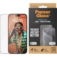 PanzerGlass Screen Protector for iPhone 15 Pro Max - Ultra-Wide Fit, Transparent