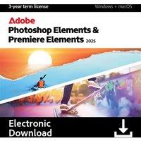 Adobe Photoshop & Premiere Elements 2025 Digital Download for Windows Or Mac, for 1 User - 3 Year License, 3 Year License Included, White