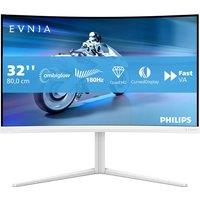 Philips EVNIA 5000 31.5" Quad HD 180Hz Curved Gaming Monitor and NVidia G-Sync - White, White