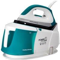 Morphy Richards Power Steam Elite With AutoClean 332014 Pressurised Steam Generator Iron - White / Green, White