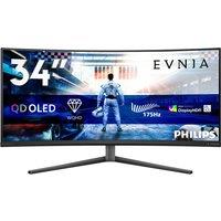 Philips Evnia 6000 34M2C6500/00 34" WQHD 175Hz Gaming Monitor with FreeSync Premium Pro - Dark Grey, Grey