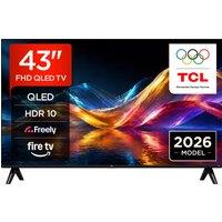 TCL 43" Full HD QLED Smart Fire TV [2026] - 43V5D-UK, Black