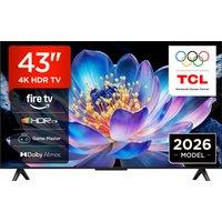 TCL 43" 4K Ultra HD Smart Fire TV [2026] - 43V6D-UK, Black