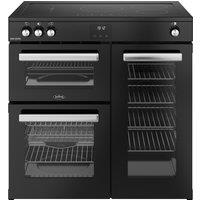 Belling Cookcentre 90Ei 90cm Electric Range Cooker with Induction Hob - Black - A/A Rated, Black