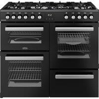 Belling Cookcentre 100DF 100cm Dual Fuel Range Cooker - Black - A/A Rated, Black