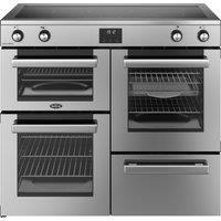 Belling Cookcentre 100Ei 100cm Electric Range Cooker with Induction Hob - Stainless Steel - A/A Rated, Stainless Steel