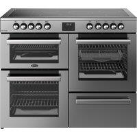 Belling Cookcentre 110E 110cm Electric Range Cooker with Ceramic Hob - Stainless Steel - A/A Rated, Stainless Steel