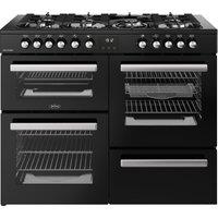 Belling Cookcentre 110DF 110cm Dual Fuel Range Cooker - Black - A/A Rated, Black