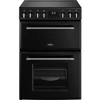 Belling Farmhouse 60E 60cm Electric Mini Range Cooker with Ceramic Hob - Black - A/A Rated, Black