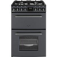 Belling Farmhouse 60DF 60cm Freestanding Dual Fuel Mini Range Cooker - Anthracite - A Rated, Black