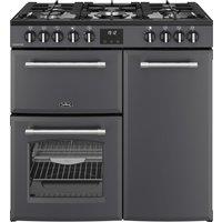 Belling Farmhouse 90DF 90cm Dual Fuel Range Cooker - Anthracite - A/A Rated, Black