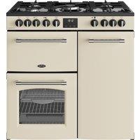 Belling Farmhouse 90DF 90cm Dual Fuel Range Cooker - Cream - A/A Rated, Cream