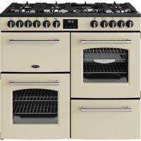 Belling Farmhouse 100DF 100cm Dual Fuel Range Cooker - Cream - A Rated, Cream