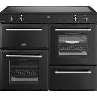 Belling Farmhouse 110Ei 110cm Electric Range Cooker with Induction Hob - Black - A/A Rated, Black