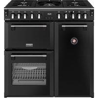 Stoves Richmond Deluxe 90cm Dual Fuel Range Cooker - Black - A/A/A Rated, Black