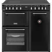 Stoves Richmond Deluxe 90Ei RTY 90cm Electric Range Cooker with Induction Hob - Black - A/A/A Rated, Black