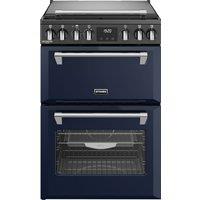 Stoves Richmond DX MRA 60DF 60cm Double Oven Dual Fuel Mini Range Cooker - Midnight Blue - A/A Rated, Blue