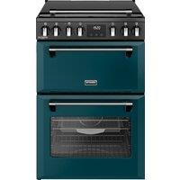 Stoves Richmond DX MRA 60DF 60cm Double Oven Dual Fuel Mini Range Cooker - Deep Marine - A/A Rated, Green