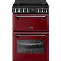 Stoves 60cm Double Oven Richmond DX MRA 60Ei RTY Mini Range Electric Cooker with Induction Hob - Garnet Red - A/A Rated, Red