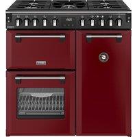 Stoves Richmond DX 90DF 90cm Dual Fuel Range Cooker - Garnet Red - A Rated, Red