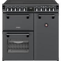 Stoves Richmond DX 90Ei 90cm Electric Range Cooker with Induction Hob - Anthracite - A Rated, Grey
