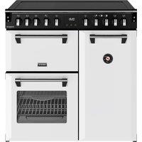 Stoves Richmond DX 90Ei 90cm Electric Range Cooker with Induction Hob - Ice White - A Rated, White