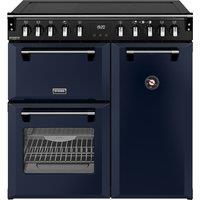 Stoves Richmond DX 90Ei 90cm Electric Range Cooker with Induction Hob - Midnight Blue - A Rated, Blue