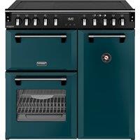 Stoves Richmond DX 90Ei 90cm Electric Range Cooker with Induction Hob - Deep Marine - A Rated, Green