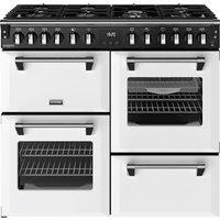 Stoves Richmond Deluxe 100DF 100cm Dual Fuel Range Cooker - Ice White - A Rated, White
