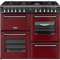 Stoves Richmond Deluxe 100DF 100cm Dual Fuel Range Cooker - Garnet Red - A Rated, Red