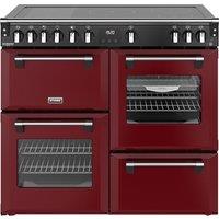Stoves Richmond Deluxe 100Ei 100cm Electric Range Cooker with Induction Hob - Garnet Red - A Rated, Red