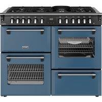 Stoves Richmond Deluxe 110DF 110cm Dual Fuel Range Cooker with Gas Hob - Twilight Blue - A Rated, Blue
