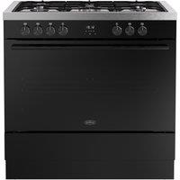 Belling BEL RCA VISION SGL 90DF 90cm Dual Fuel Range Cooker with Gas Hob - Black - A Rated, Black
