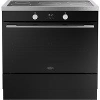 Belling BEL RCA VISION SGL 90Ei 90cm wide Electric Range Cooker with Induction Hob - Black / Silver Steel - A Rated, Silver
