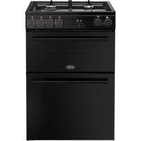 Belling 60cm Double Oven Dual Fuel BEL FSA VISION 60DF Cooker - Black - A Rated, Black