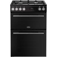 Belling 60cm Double Oven Dual Fuel BEL FSA VISION 60DF Cooker - Black / Silver Steel - A Rated, Silver