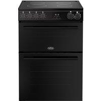 Belling 60cm Double Oven BEL FSA VISION 60E Electric Cooker with Ceramic Hob - Black - A Rated, Black