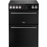 Belling 60cm Double Oven BEL FSA VISION 60E Electric Cooker with Ceramic Hob - Black / Silver Steel - A Rated, Silver
