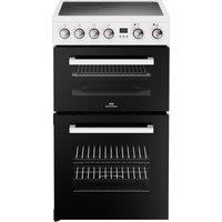 Newworld 444412057 50cm Wide Double Oven Electric Cooker with Ceramic Hob - White - A Rated, White