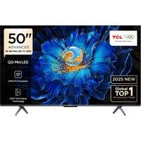 TCL C6KS 50" 4K Ultra HD QLED Smart Google TV - 50C6KS-UK, Silver
